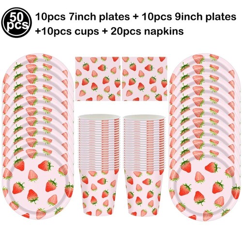 Strawberry party tableware set - party,