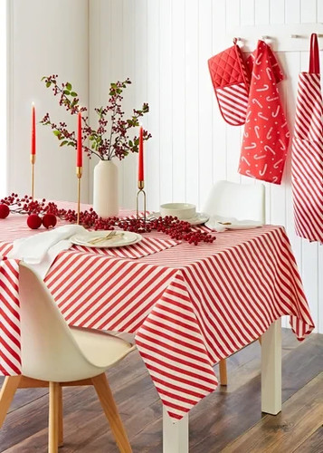 Red white striped christmas - striped,