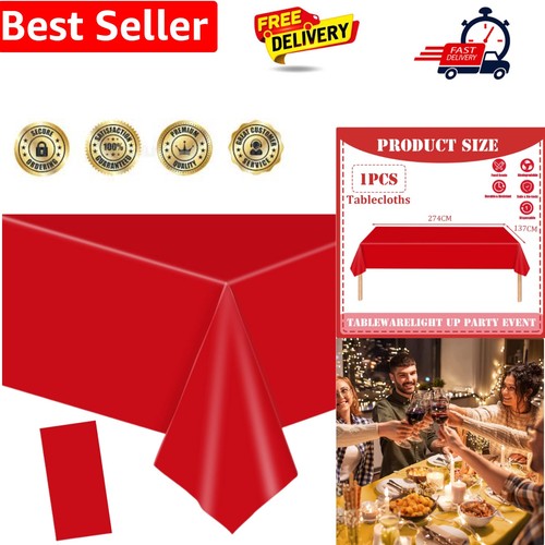 137x274cm plastic red table - plastic,