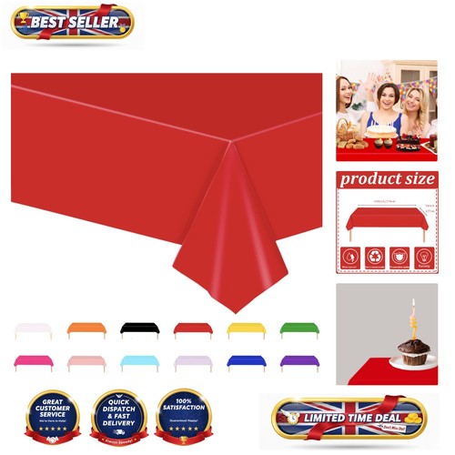 Waterproof red tablecloth - red,