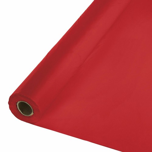 10m red table cover - table, cloth