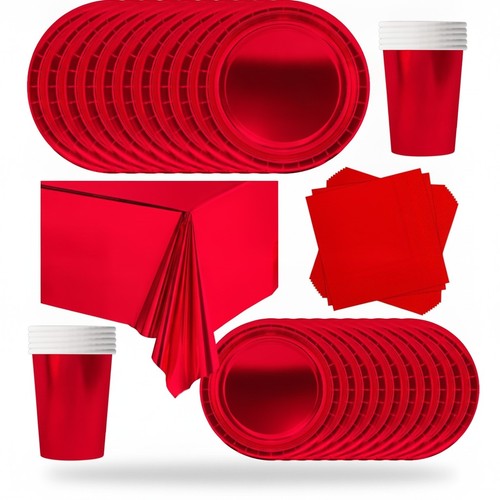 Red party paper - red, tableware