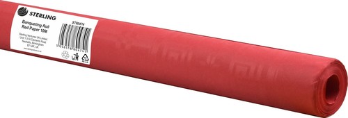 10m red table cloth paper - red,