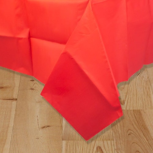 Red paper tablecovers 90cm - paper,