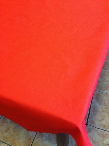 Red christmas table cover - red,