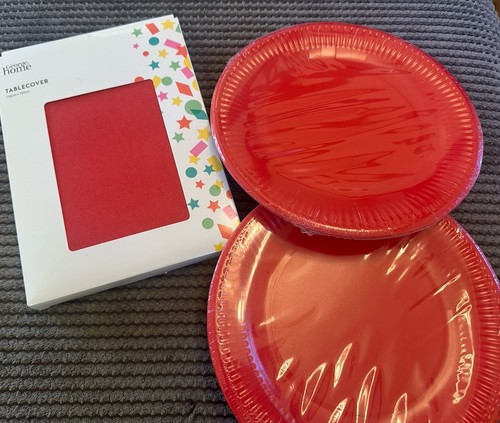 New table cloth red - red, with