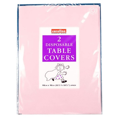 Pink paper table cloths covers - paper,