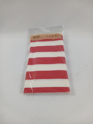 Red and white stripey - red,