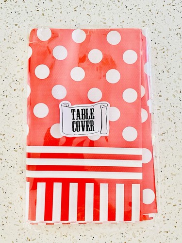 Large red white polka - red, &