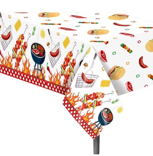 Bbq party tablecloth birthday - party,