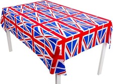 Plastic Union Jack Tablecloth